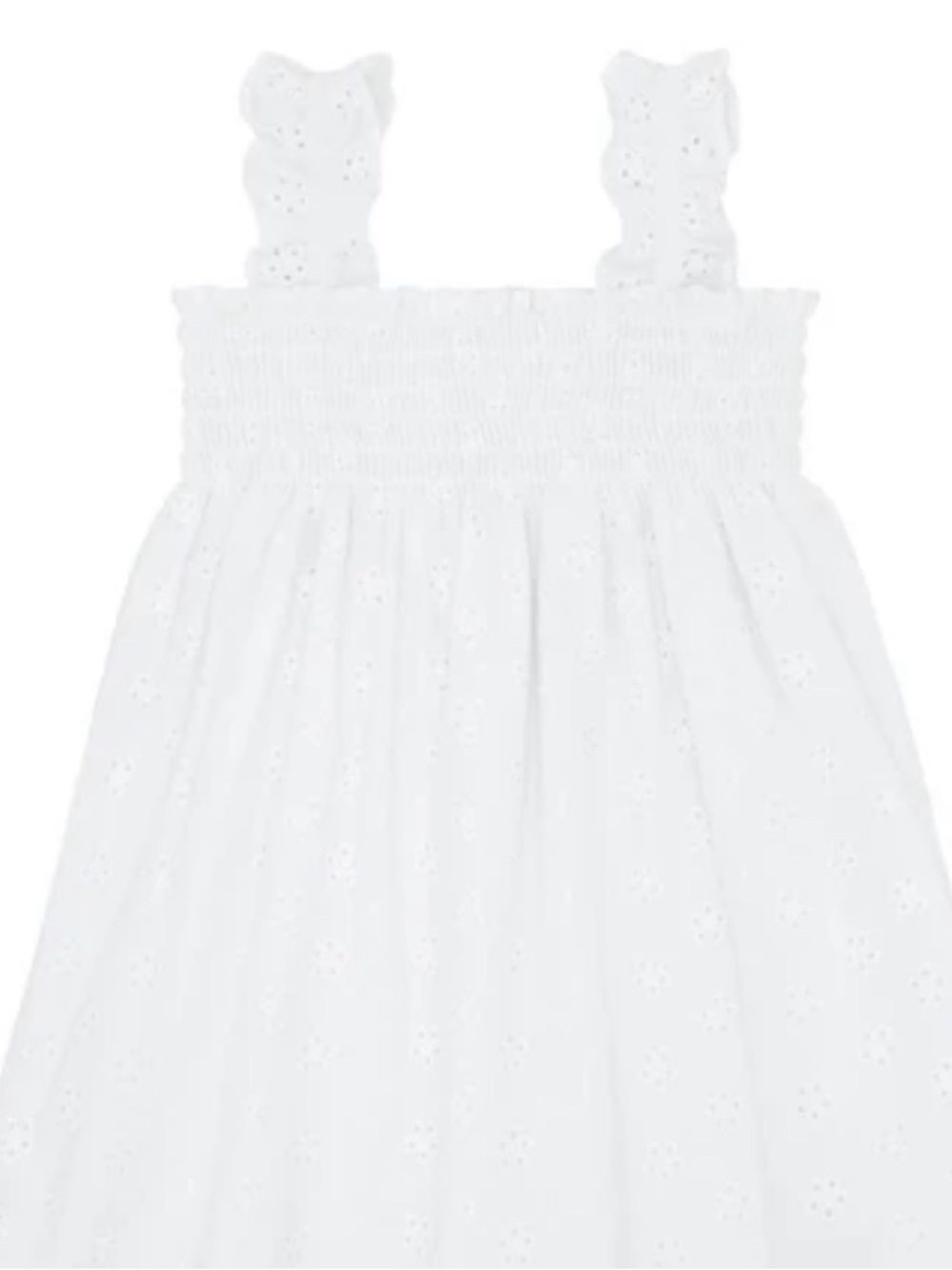 Girls' White Eyelet Sundress